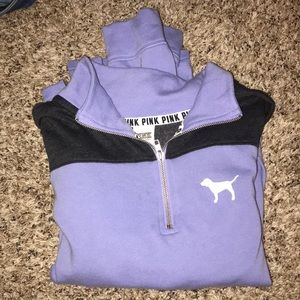 PINK quarter zip pull over